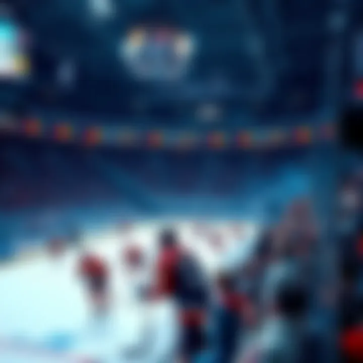 Fans cheering during a thrilling ice hockey game on Pi-Day with players in action