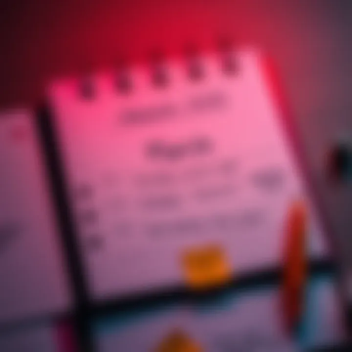 A calendar page turned to March 5, with notes and a to-do list organized for the day.