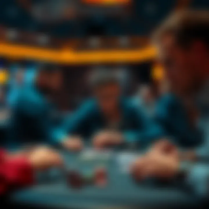 A player sitting at a poker table with Pocket Aces, contemplating decisions as an opponent goes all-in