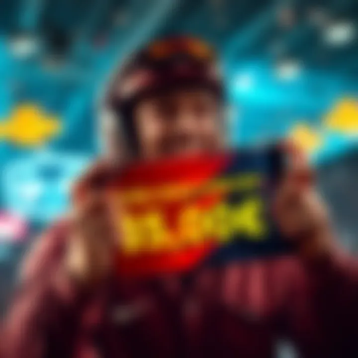 A happy player displaying his screen showing winning live bet over 35,000 euro