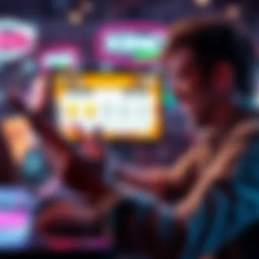 A player looks excited as they view a Keno win on their laptop screen, showing a winning ticket and a joyful expression.