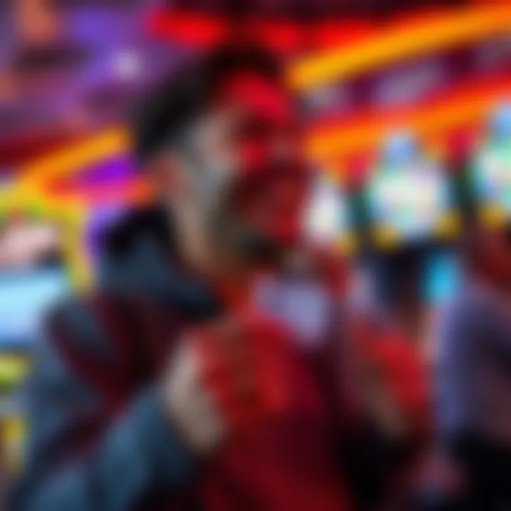 A player smiles while holding a ticket and showing signs of excitement after winning at Keno with a bonus and Solana redemption.