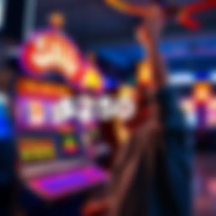 A player is joyfully celebrating a $250 win at a slot machine after a small bet