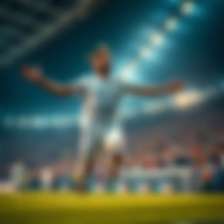 A happy player jumping in excitement after achieving a win in a game, symbolizing a breakthrough after losing streak.