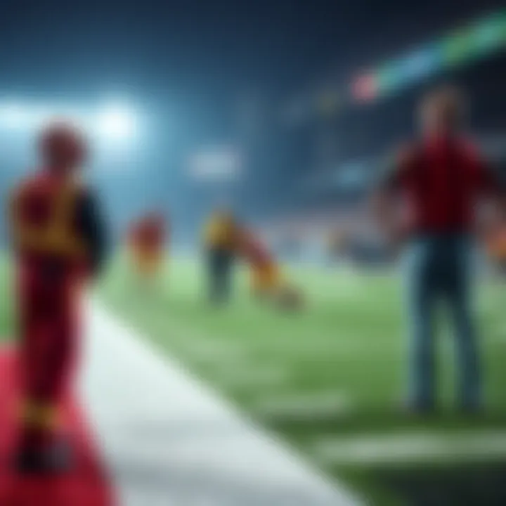 Emergency response on the field after a player collapses during the game