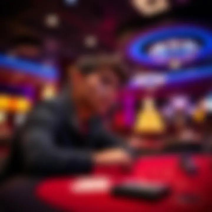 Young player considering switching from a 1/3 to a 2/5 poker table at a casino