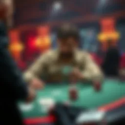 A disappointed poker player leaving the table after losing all-in with a strong hand