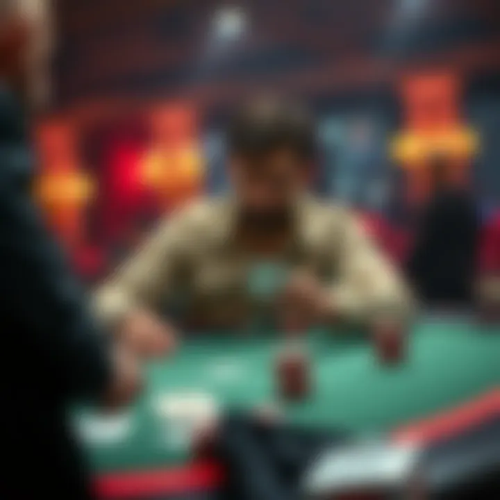 A disappointed poker player leaving the table after losing all-in with a strong hand