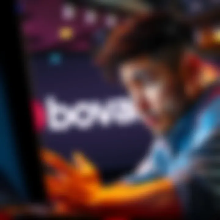 A frustrated player showing disappointment while looking at a computer screen with Bovada's logo, symbolizing issues with cashing out winnings.