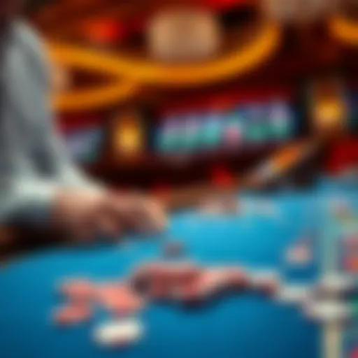 A player looks disappointed at a casino table with scattered chips representing a significant loss