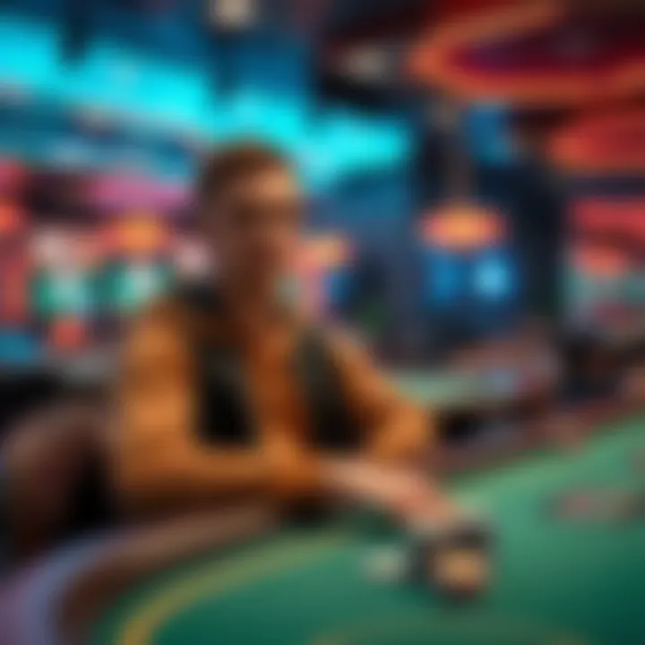 A focused player at a poker table for Rush Cash, appearing relaxed while waiting for action, with multiple tables open in the background.