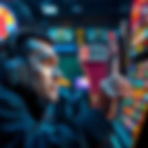 Player questioning Ladder Bonus rules A player looking confused while examining a gaming screen, pondering if Ladder Bonuses are random or based on percentage.