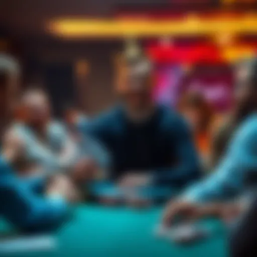 An inexperienced poker player raises with a King high against a Full House at the table, showing a mix of excitement and tension among the players.