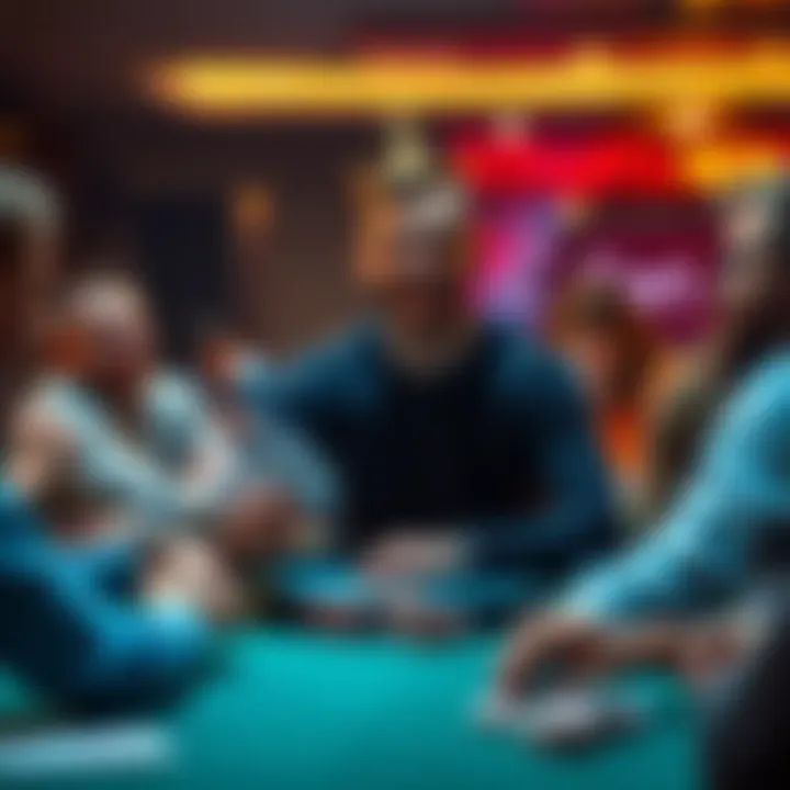 An inexperienced poker player raises with a King high against a Full House at the table, showing a mix of excitement and tension among the players.