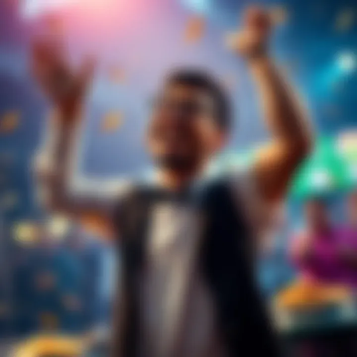 A player celebrating after winning 6075 dollars from a 20 dollar bet on a hidden bonus