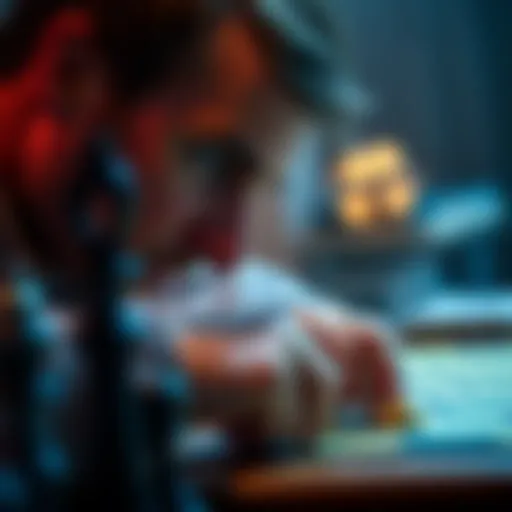 A person intensely focused on a board game, moving a piece that could change the game's outcome, showing excitement and anticipation.