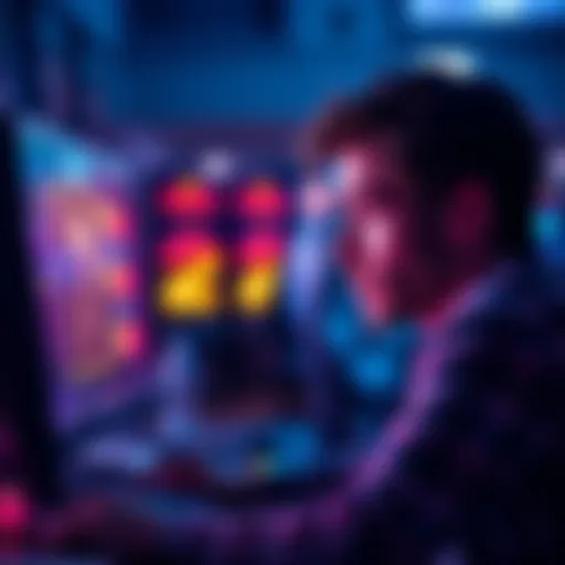 A concerned player looking at a computer screen, reflecting on their big win and challenges with payout verification on Zula.