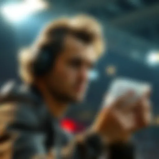 A worried player staring at a betting slip with a loss, reflecting on the consequences