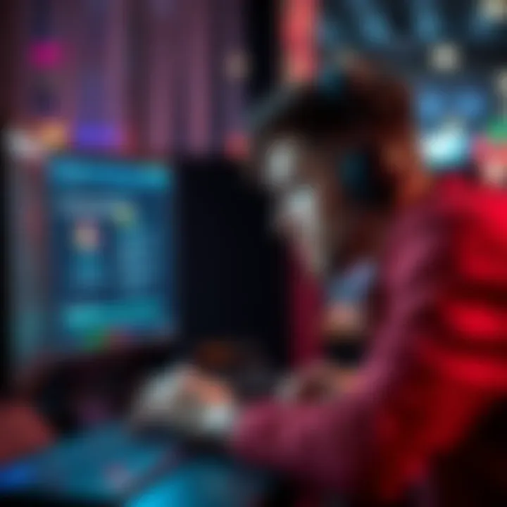 A worried player looking at a computer screen showing a hacked account with lost money
