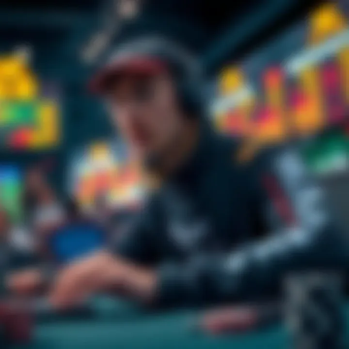 A player examines their betting statistics and strategies to reach Plat 3 rank in a game.