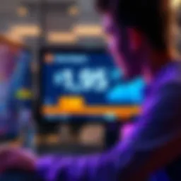 A person looking at a betting screen with a large bet amount displayed, contrasting with a smaller deposit amount.