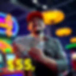A joyful player holding cash and smiling after winning $55,000 in a game, showing relief and gratitude