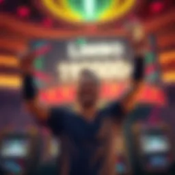 A happy player raising a glass in celebration after winning a significant payout in a game called Limbo, with a screen showing the win amount behind him.