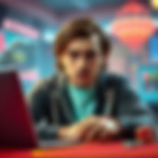 A player looking worried while checking Bovada bonus offers on a laptop