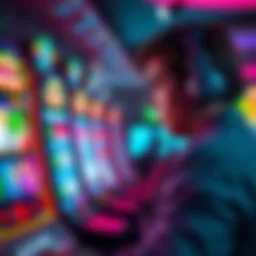 Person looking at game screen, thinking about cashing out winnings