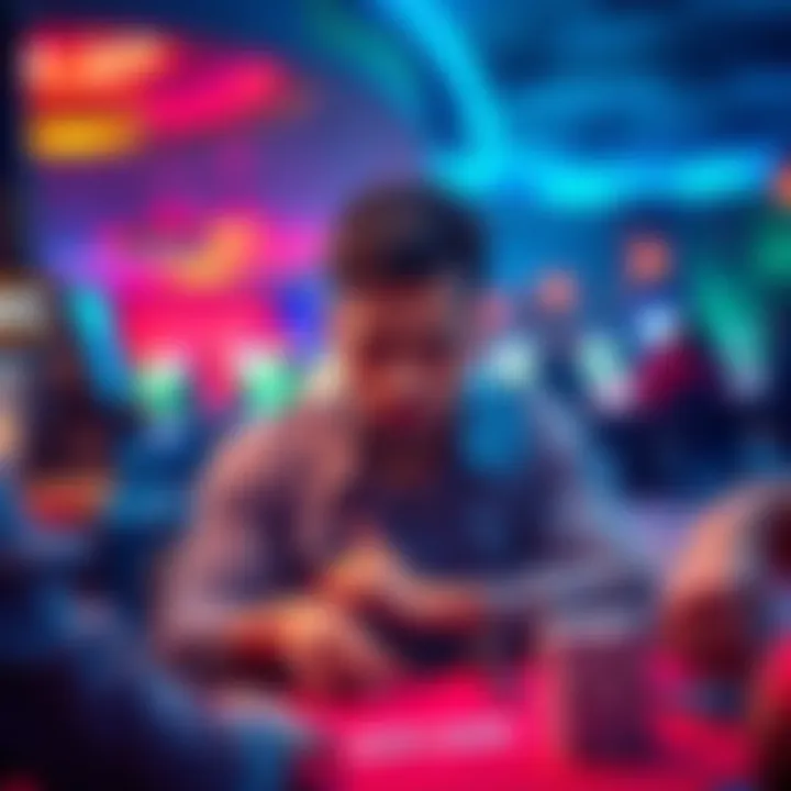 Player contemplating cashout or game strategy A person looks conflicted between cashing out money and continuing to play with lower multipliers at a gaming table.