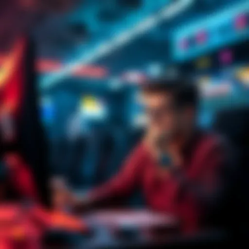 Player Seeking Casino Withdrawal Advice A person looking frustrated at a computer, contemplating their online casino winnings and bank account issues.