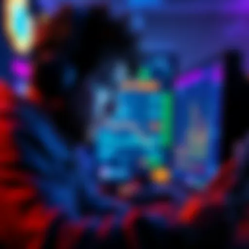 A frustrated gamer looks at a screen displaying high loss rates, brainstorming strategies to improve their odds.