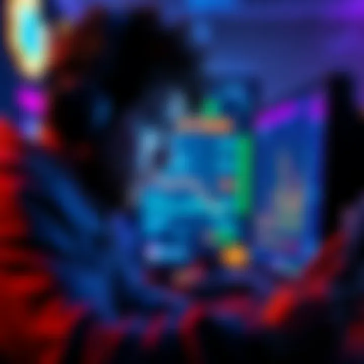 A frustrated gamer looks at a screen displaying high loss rates, brainstorming strategies to improve their odds.