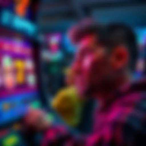 A frustrated player staring at a gaming screen showing no wins despite extra spins
