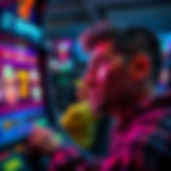 A frustrated player staring at a gaming screen showing no wins despite extra spins