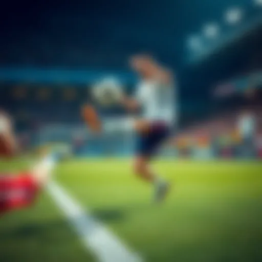 A soccer player unexpectedly drops the ball during a game, causing surprise among the spectators