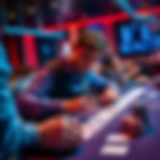 A person playing 21+3 Blackjack at a table with cards and chips, focused on the game