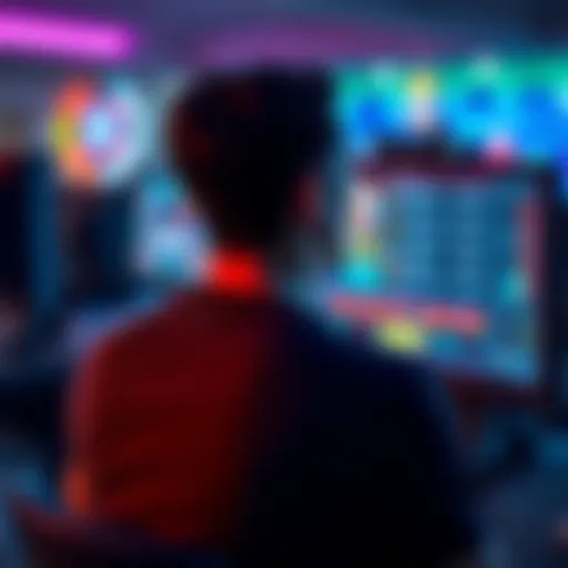 A man looking at a computer screen with gambling websites closed, reflecting on his decision to exclude himself from online gambling and local casinos in Arizona.