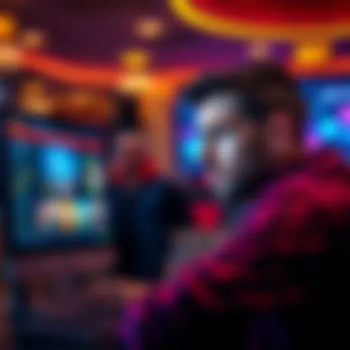 A player looking disappointed while staring at a computer screen showing a casino website
