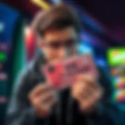 A player looks disappointed while holding a $10 betting voucher offered by a gambling company instead of closing their account.