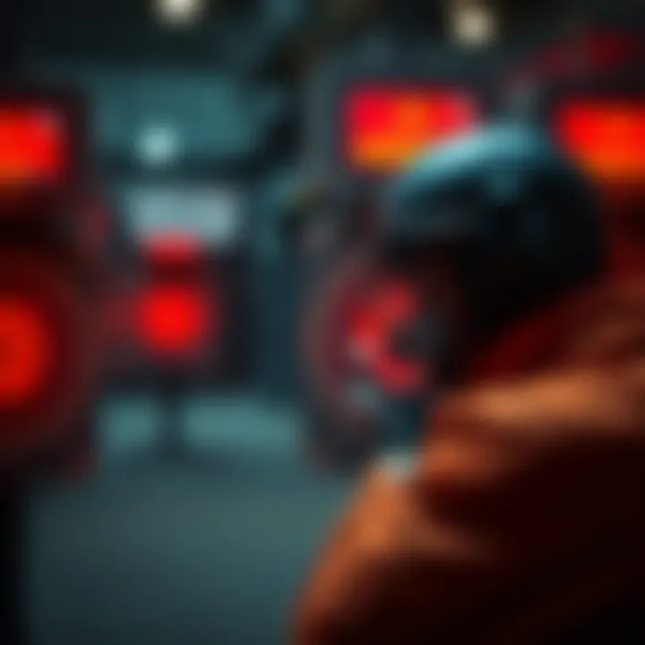 A player focused on hitting multiple targets in a row, showcasing skill and concentration.