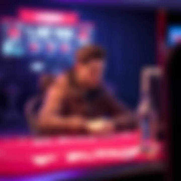 A person sitting at a gaming table looking frustrated after losing multiple times