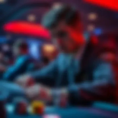 A focused player reviewing poker strategies and tips for an upcoming live tournament