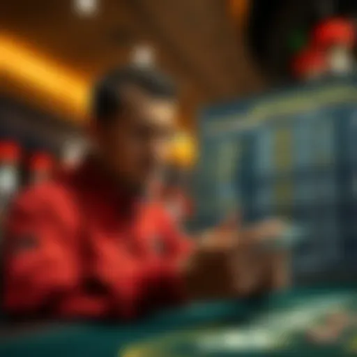 A concerned player looking at a payout chart with confusion over tie situations in a game