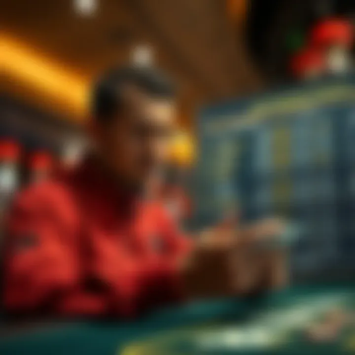 A concerned player looking at a payout chart with confusion over tie situations in a game