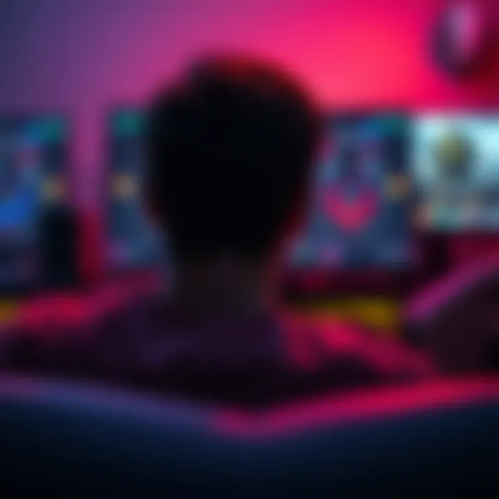 A gamer sits alone, pondering their decisions and the value of their playstyle, with a gaming screen dimly lit in the background.