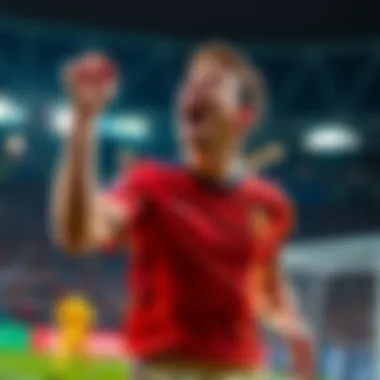 Athlete celebrating after gaining energy during a game, showing excitement and determination