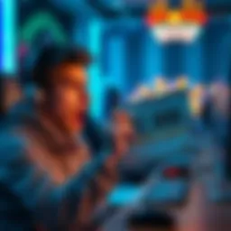 A person sitting at a computer looking shocked and disappointed after losing a game while holding a ticket showing a large win that was denied