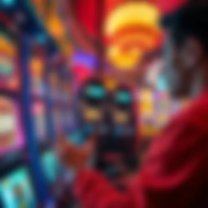 A person looking frustrated while playing the Golden Buffalo Hotdrop Jackpot at a casino, showing an error message on the screen