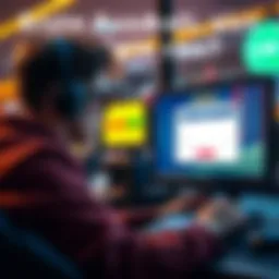 A player looking at a computer screen with a withdrawal request form on Spinquest